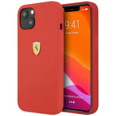 Pouzdro Ferrari iPhone 13 mini hardcase Silicone červené