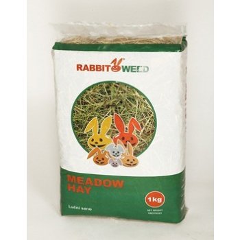 RabbitWeed Seno luční s mrkví 40 l 1 kg