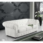 Askont Chesterfield Windsor bílá Kožená 3M bez puncování – Hledejceny.cz
