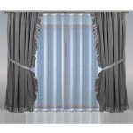Závěs, Bonadea komplet 3 ks, tm. šedá, 150 x 250 cm 250 cm – Hledejceny.cz