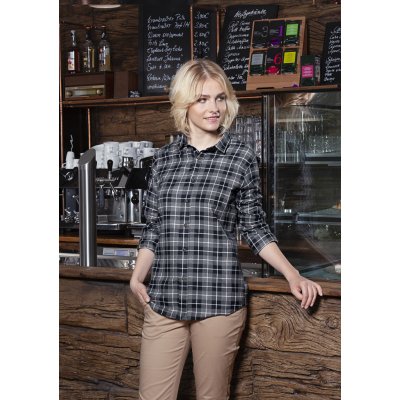 Karlowsky Dámská kostkovaná halenka Urban-Flair Černá – Zboží Dáma