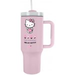 Eppe Pyramid Hello Kitty cestovní termohrnek s brčkem 1200 ml – Zboží Mobilmania