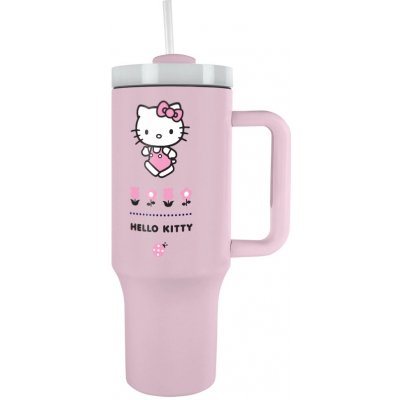 Eppe Pyramid Hello Kitty cestovní termohrnek s brčkem 1200 ml – Zboží Mobilmania