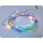 ACA Lighting LED dekorační řetěz 2m 20LED 2xAA RGB bez funkcí stříbrná měď [X0120311] – Hledejceny.cz