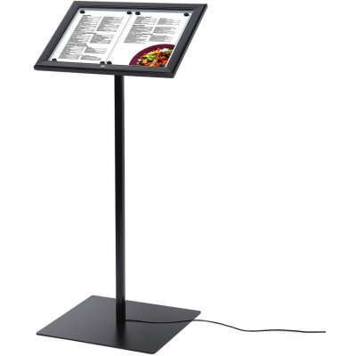 Jansen Display Černý Menuboard s vitrínou 2xA4 osvětlený 505 x 1125 mm – Zboží Dáma