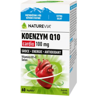 NatureVia Koenzym Q10 Cardio 100 mg 60 kapslí – Hledejceny.cz