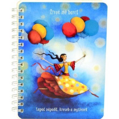 Bobo kroužkový blok Balónky A6 linka 50 listů – Zboží Živě