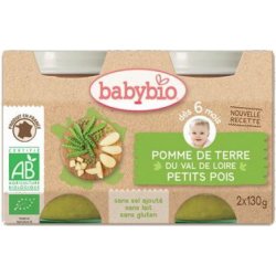 Babybio brambory s hráškem 2 x 130 g