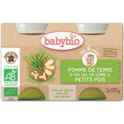 Babybio Brambory s hráškem 2 x 130 g – Zboží Mobilmania