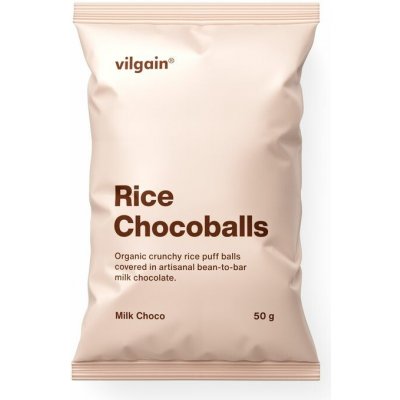 Vilgain Rice Chocoballs BIO mléčná čokoláda 50 g – Sleviste.cz