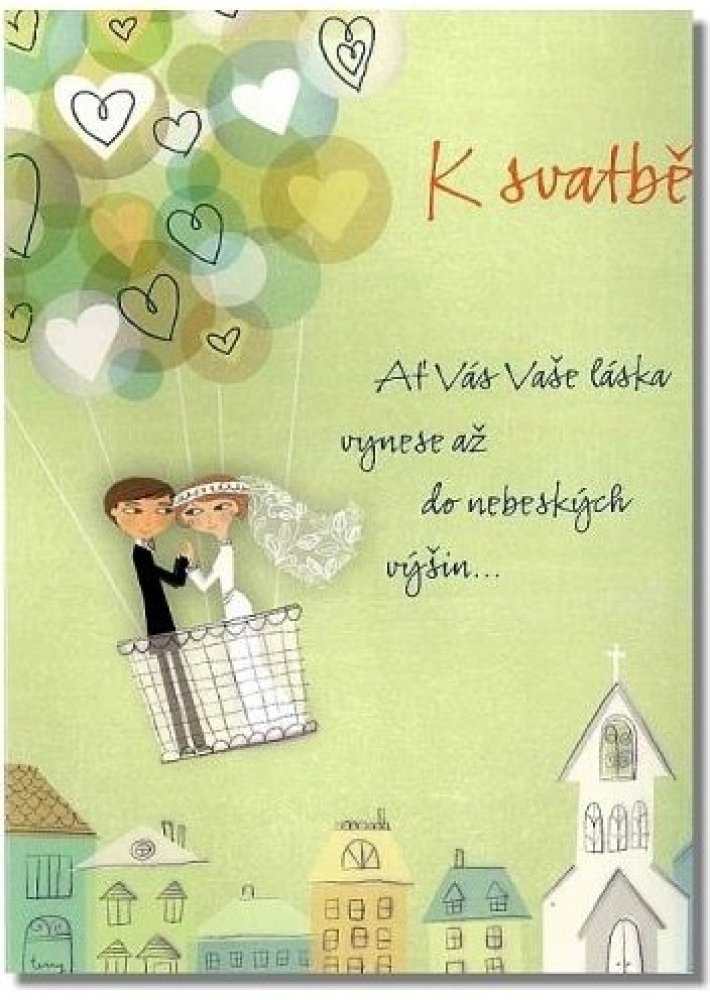 Blahopřání ke svatbě - Manželé v balónu | Srovnanicen.cz