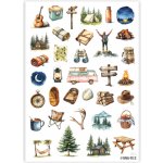 MINIMEE Papírové samolepky v aršíku A5 Kempování – Sleviste.cz