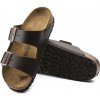 Dámské žabky a pantofle Birkenstock Arizona kožené pantofle 51101 hnědá