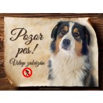 Sport hobby Cedulka Australský ovčák IV Pozor pes zákaz CP1571 15 x 11 cm – Zboží Dáma