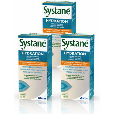 Alcon Systane Hydration bez konzervačních látek 10 ml 3 balení – Hledejceny.cz