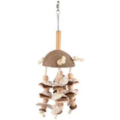 Karlie-Flamingo Pet Products NV pták přírodní kokos lastury dřevo juta bambus 47 cm – Hledejceny.cz