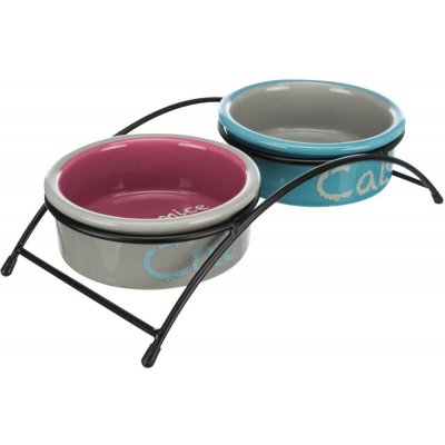Trixie keramická sada misek Eat on Feet - 2 x 300 ml / 12 cm – Sleviste.cz