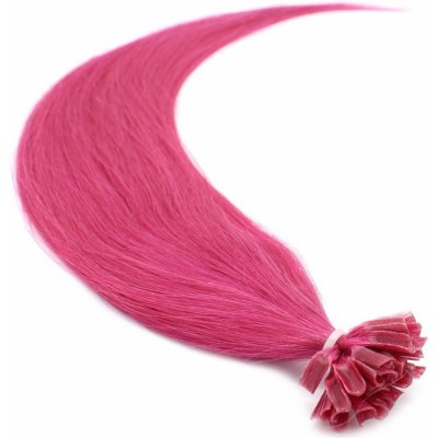40cm keratinové vlasy pravé lidské k prodloužení 0,7g/pr. růžová – Zboží Mobilmania