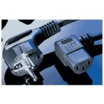 CABLE Kabel síťový 220V/230V, 1.8m - zalomený 90 stupňů - VDE (230V CEE 7/7 na zalomený IEC C13) KPSP2-90 – Sleviste.cz