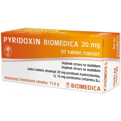 BIOMEDICA Pyridoxin 20 mg 30 tablet