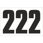 Trojciferná čísla (černá) samolepící vinylová fólie velikost znaku 150 mm – Zboží Mobilmania