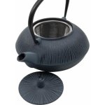 HIT Konvice na čaj litinová Sakura 0,8L černá/modrá HT-22170576 – Zboží Dáma