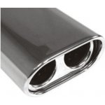 FOX Nerezová koncovka výfuku na zváranie / Typ 58 / oválna / zafalcovaná / zošikmená / v priemere 135 x 80 mm / Dĺžka 300 mm – Zboží Mobilmania