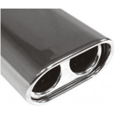 FOX Nerezová koncovka výfuku na zváranie / Typ 58 / oválna / zafalcovaná / zošikmená / v priemere 135 x 80 mm / Dĺžka 300 mm – Zboží Mobilmania