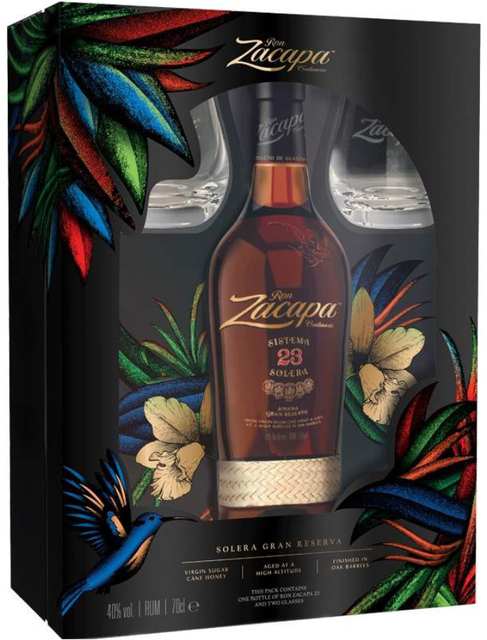 Ron Zacapa Centenario 23 Solera 0.7L (40% Vol.) in gift set with two  glasses - Ron Zacapa - Rum