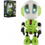 Teddies Robot ECHO opakující věty kovový 12cm zelený na baterie se zvukem světlem v krabičce 10,5x15x5,5cm – Hledejceny.cz