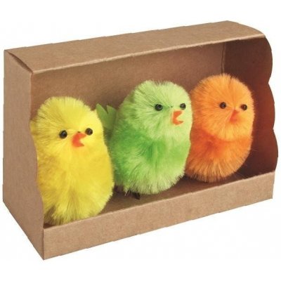 Velikonoční kuřátka v krabičce 5 cm, 3 ks – Zboží Mobilmania