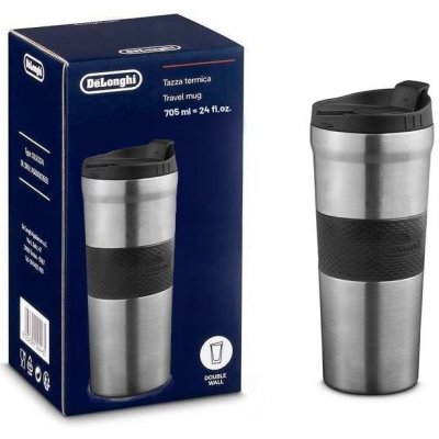 Travel Mug: BODUM Stainless Steel Vacuum Travel Mug: Black, 450ml/15 f