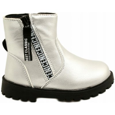 Miss dětské boty pro děti kozačky stříbrné – Hledejceny.cz