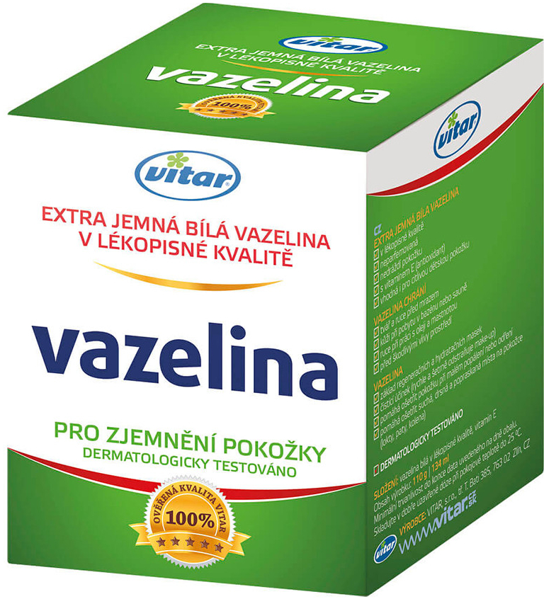 Vitar Extra jemná bílá vazelina v lékopisné kvalitě 110 g od 54 Kč -  Heureka.cz