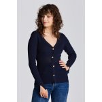 Gant svetr D1. TWISTED CABLE V NECK modrá – Zboží Mobilmania