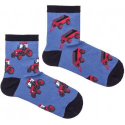 Chlapecké nestejné ponožky Traktor černá/modrá
