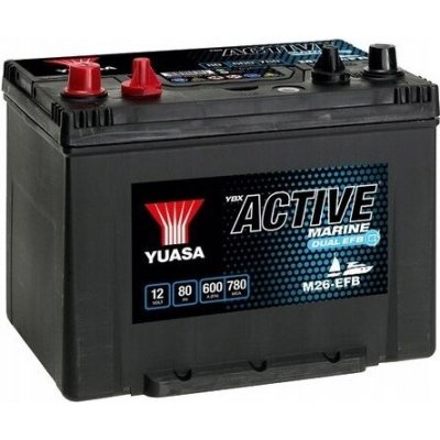 Yuasa YBX Active Marine Dual EFB 12V 80Ah 600A M26-EFB | Zboží Auto