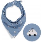 Biante dětský bavlněný šátek Sandra SA-589 Traktory a autíčka na modrém – Sleviste.cz