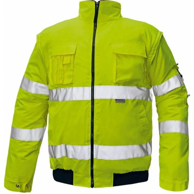 Cerva Zimní nepromokavá reflexní bunda Clovelly Pilot 2 v 1 Hi-Vis žlutá – Zboží Mobilmania