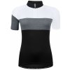Cyklistický dres Force VIEW krátký rukáv črn-bílo-šedý dámský