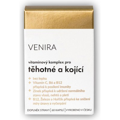 Venira Vitamínový komplex pro těhotné a kojící ženy 60 kapslí + volitelný dárek