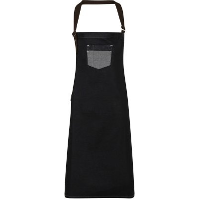 Premier Zástěra Division PR 136 s laclem denim COT390136m0999-black denim Černá denim – Hledejceny.cz