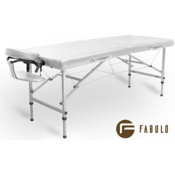 Fabulo USA Kovové masážní lehátko Fabulo FERRO Set 184x71 cm bílá 184 x 71 cm 14,5 kg