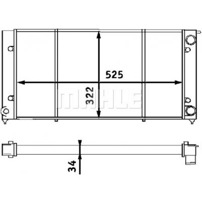 MAHLE ORIGINAL Chladič, chlazení motoru CR 340 001S