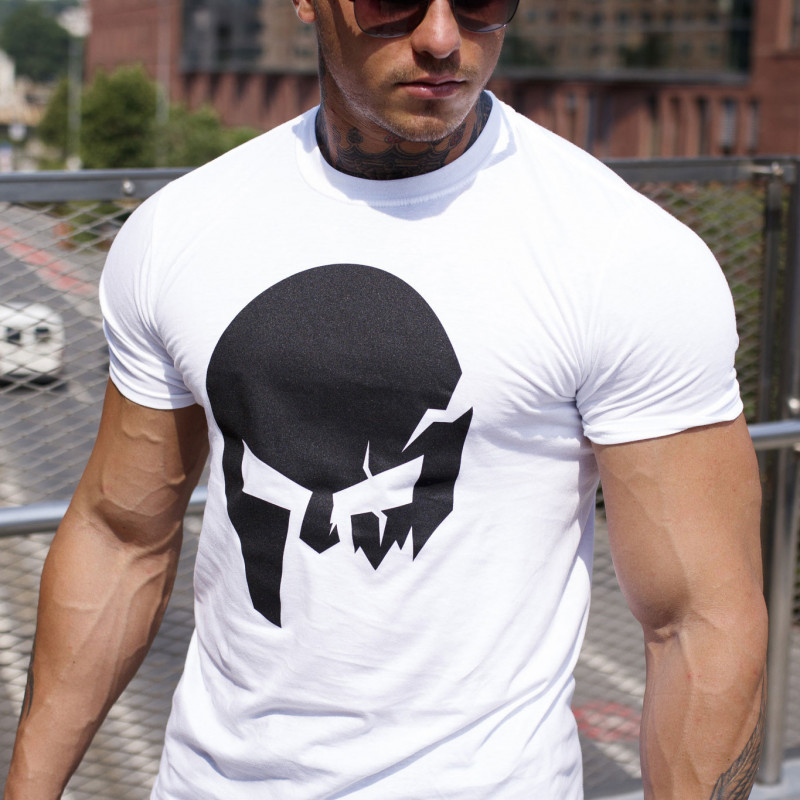Ultrasoft tričko Iron Aesthetics Skull bílé Biele