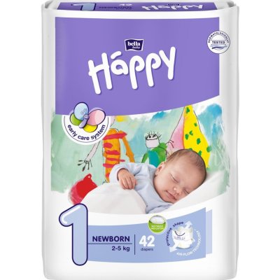 Bella Happy 1 Newborn 2-5 kg 42 ks – Hledejceny.cz