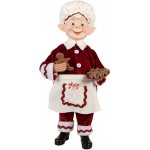 Clayre & Eef Vánoční dekorace Elf v červeném obleku a perníčky v ruce - 15*10*28 cm – Hledejceny.cz