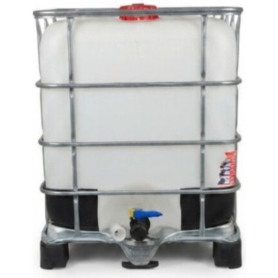 IBC kontejner 600 L repas/vymytý bez UN paleta PE 150/50 mm hrubý závit integrovaný kohout – Sleviste.cz