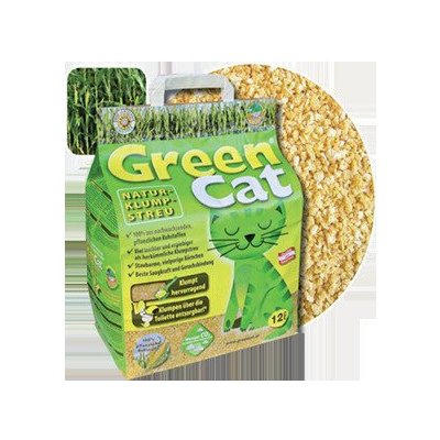 Green Cat přírodní hrudkující stelivo pro kočky 24 l