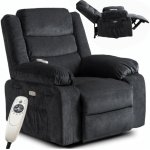 JAKS Masážní křeslo látka Jasper černé – Zboží Dáma